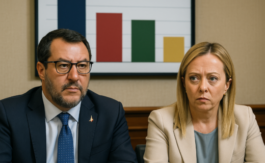 Sondaggi: coalizione di centrodestra scende al 43,2%, emergono nuove formazioni