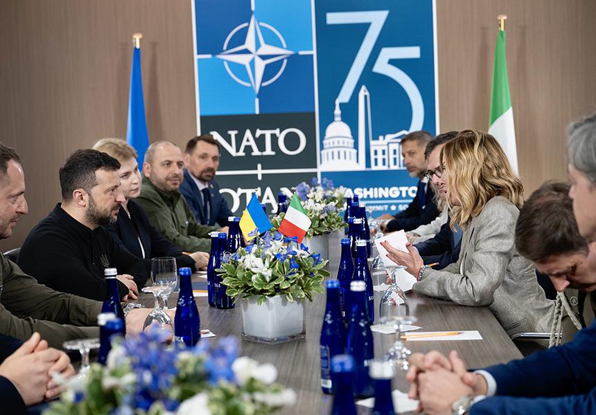 Incontro Meloni Zelensky al vertice NATO