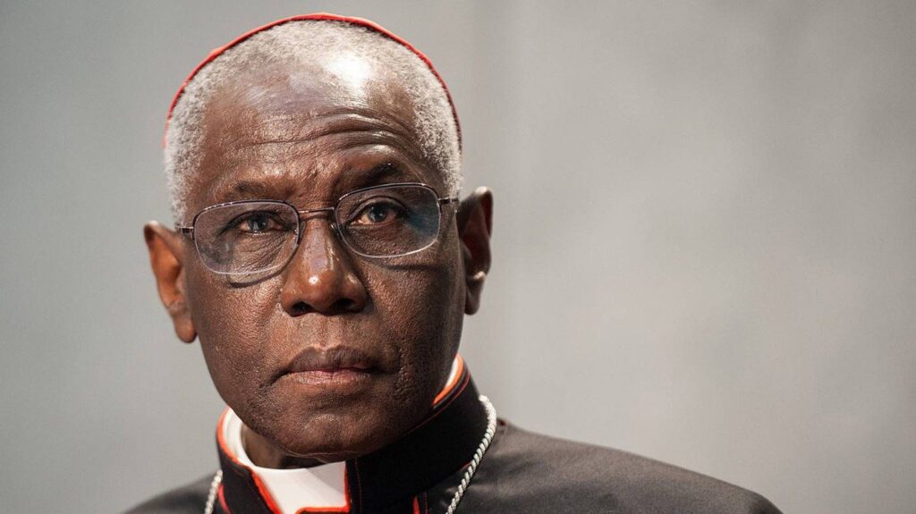 Cardinale Robert Sarah durante la conferenza Europa e Africa