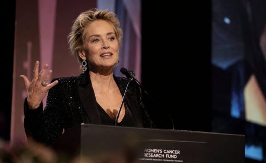 Sharon Stone durante l'assemblea dei Nobel